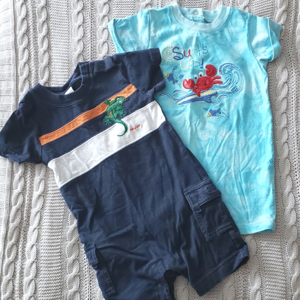 Boy's Short Rompers - lot of 2